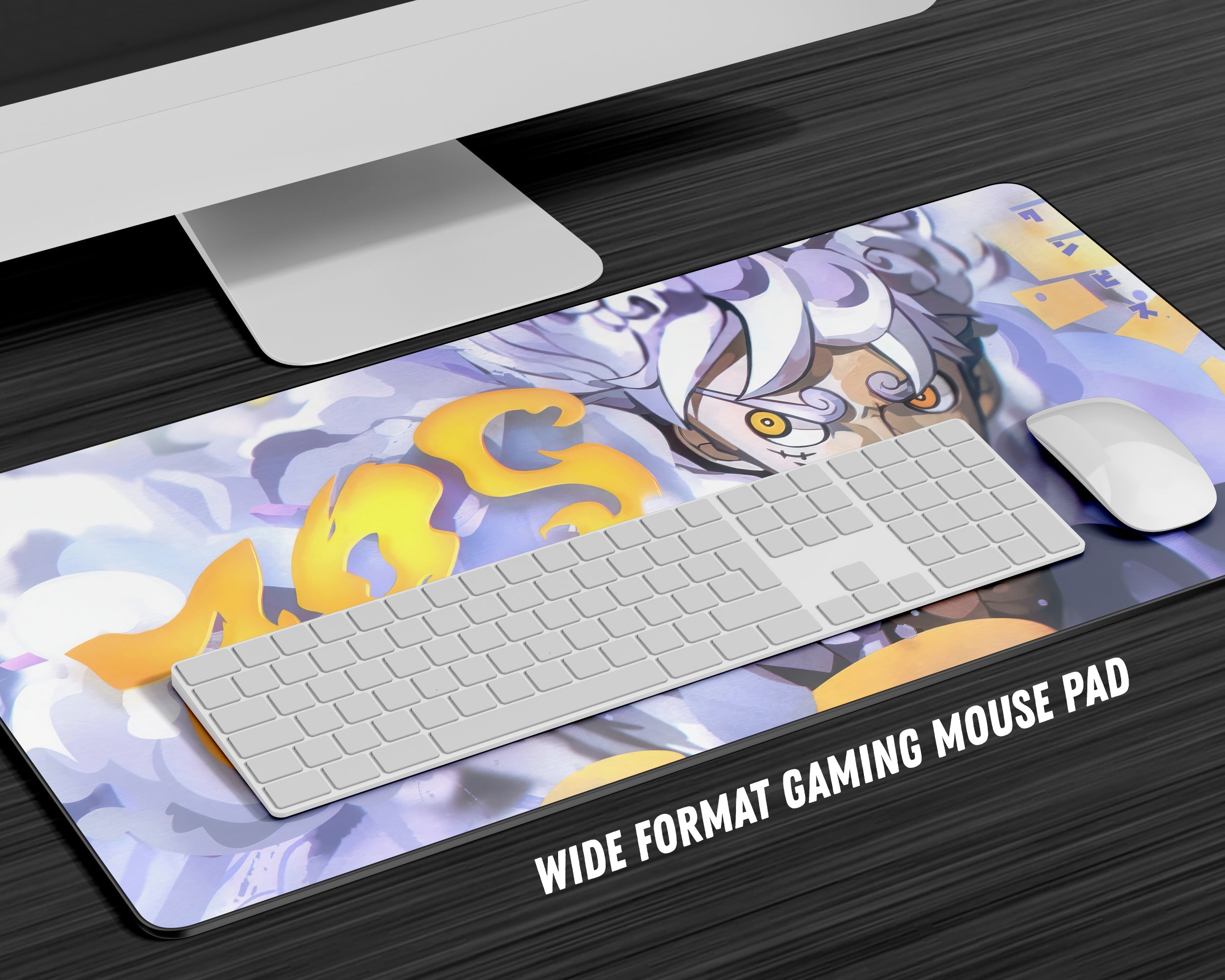 One Piece Luffy Gear 5 White Mouse Pad Gaming Mouse Pad – Anime Town  Creations